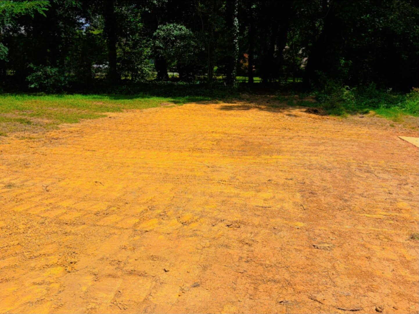 Smooth graded building pad ready for construction